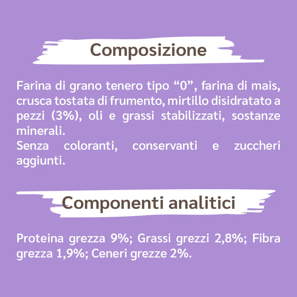 Biscotti al Mirtillo per Cani taglia unica 150g