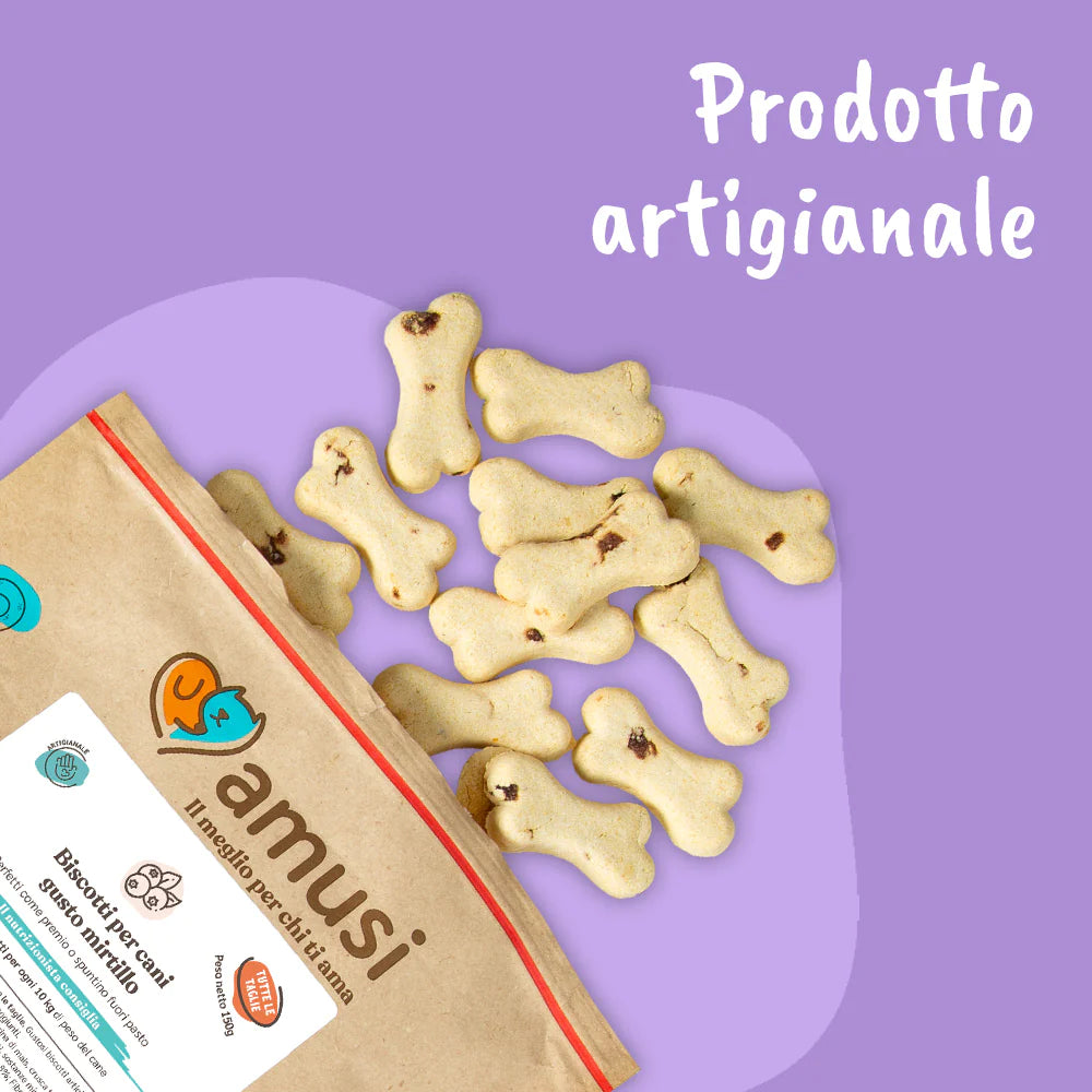 Biscotti al Mirtillo per Cani taglia unica 150g