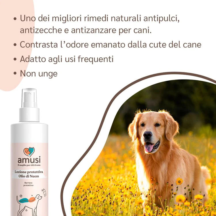 Lozione protettiva all’Olio di Neem per Cani 250 ml