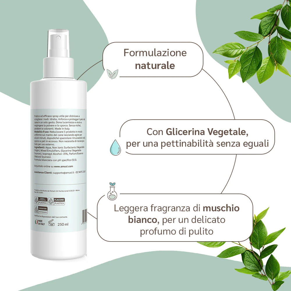 Spray Scioglinodi e Lucidante per Cani 250 ml